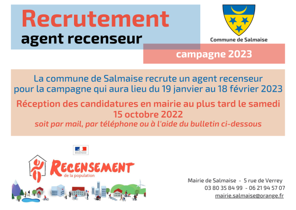 flyer d'appel recensement